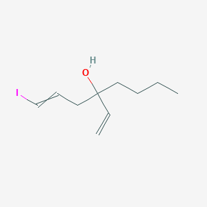 molecular formula C10H17IO B8513186 4-Ethenyl-1-iodooct-1-en-4-ol CAS No. 65989-31-3