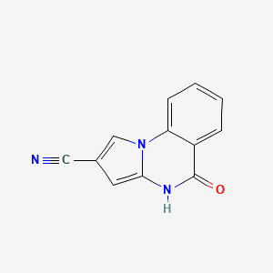 B8513228 5-Oxo-4,5-dihydropyrrolo[1,2-a]quinazoline-2-carbonitrile CAS No. 59661-51-7