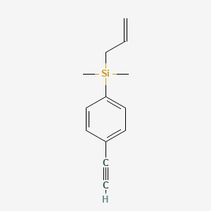 molecular formula C13H16Si B8513253 Allyl-(4-ethynyl-phenyl)-dimethyl silane CAS No. 834966-20-0