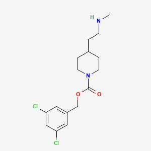 molecular formula C16H22Cl2N2O2 B8513266 3,5-Dichlorobenzyl 4-(2-(methylamino)ethyl)piperidine-1-carboxylate 