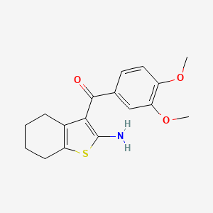 molecular formula C17H19NO3S B8513284 (2-Amino-4,5,6,7-tetrahydro-1-benzothiophen-3-yl)-(3,4-dimethoxyphenyl)methanone 