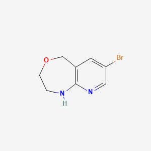 molecular formula C8H9BrN2O B8513300 7-bromo-1H,2H,3H,5H-pyrido[2,3-e][1,4]oxazepine 