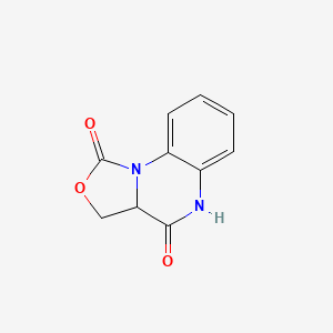 molecular formula C10H8N2O3 B8513306 3a,5-dihydro-3H-[1,3]oxazolo[3,4-a]quinoxaline-1,4-dione CAS No. 148012-91-3