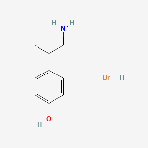 molecular formula C9H14BrNO B8513519 4-(1-Aminopropan-2-yl)phenol hydrobromide 