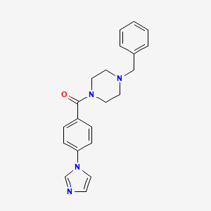 molecular formula C21H22N4O B8513550 1-[4-(1H-Imidazol-1-yl)benzoyl]-4-benzylpiperazine 