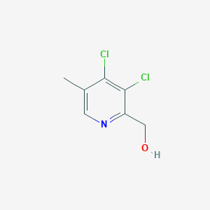 molecular formula C7H7Cl2NO B8513562 3,4-Dichloro-5-methyl-2-hydroxymethylpyridine 