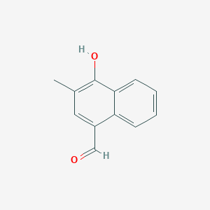 molecular formula C12H10O2 B8513573 4-Hydroxy-3-methyl-1-napthaldehyde 