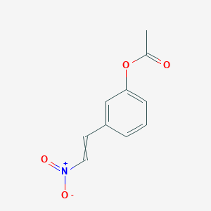 molecular formula C10H9NO4 B8513594 Acetic acid 3-(2-nitrovinyl)-phenyl ester 