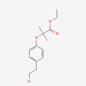 B8513628 Ethyl 2-[4-(2-bromoethyl)phenoxy]-2-methylpropanoate CAS No. 167213-40-3