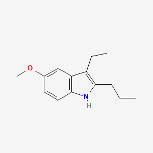 molecular formula C14H19NO B8513687 3-Ethyl-5-methoxy-2-propylindole 