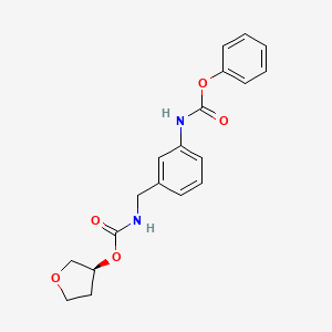 molecular formula C19H20N2O5 B8513695 (S)-Tetrahydrofuran-3-yl (3-((phenoxycarbonyl)amino)benzyl)carbamate 