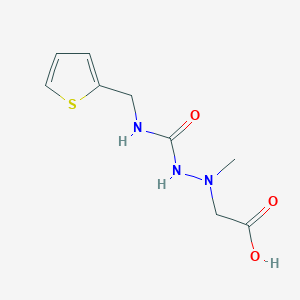 2-(1-Methyl-2-(thiophen-2-ylmethylcarbamoyl)hydrazinyl)acetic acid