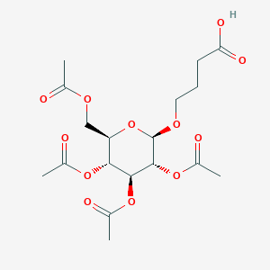 4-(((2R,3R,4S,5R,6R)-3,4,5-Triacetoxy-6-(acetoxymethyl)tetrahydro-2H-pyran-2-yl)oxy)butanoic acid