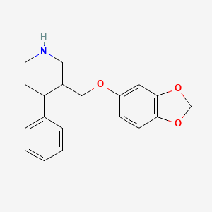 molecular formula C19H21NO3 B8513724 Defluoro Paroxetine Hydrochloride 