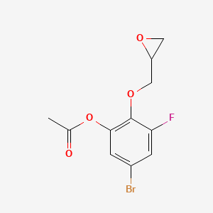 5-Bromo-3-fluoro-2-(oxiran-2-ylmethoxy)phenyl acetate