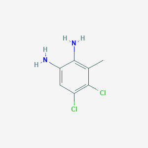 molecular formula C7H8Cl2N2 B8513769 2,3-Diamino-5,6-dichlorotoluene 