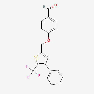 4-((4-Phenyl-5-(trifluoromethyl)thiophen-2-yl)methoxy)benzaldehyde