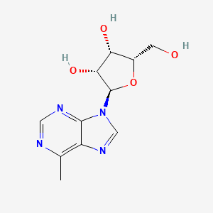 molecular formula C11H14N4O4 B8513784 (2S,3S,4R,5R)-2-(Hydroxymethyl)-5-(6-methyl-9H-purin-9-yl)tetrahydrofuran-3,4-diol 