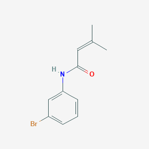 molecular formula C11H12BrNO B8513789 N-3,3-Dimethylacryloyl-3-bromoaniline 