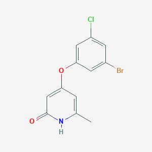 molecular formula C12H9BrClNO2 B8513832 4-(3-bromo-5-chlorophenoxy)-6-methylpyridin-2(1H)-one 