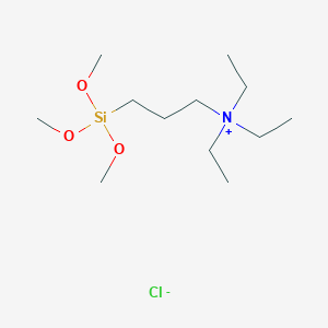 molecular formula C12H30ClNO3Si B8513849 N,N,N-Triethyl-3-(trimethoxysilyl)propan-1-aminium chloride CAS No. 53662-11-6