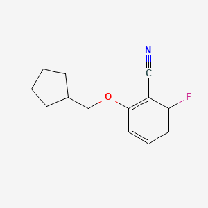 molecular formula C13H14FNO B8513899 2-Fluoro-6-(cyclopentylmethoxy)benzonitrile 