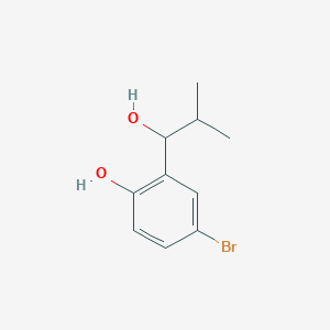molecular formula C10H13BrO2 B8513905 4-Bromo-2-(1-hydroxy-2-methylpropyl)phenol 