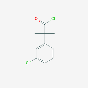 molecular formula C10H10Cl2O B8513913 2-(3-Chlorophenyl)-2-methylpropanoyl chloride 