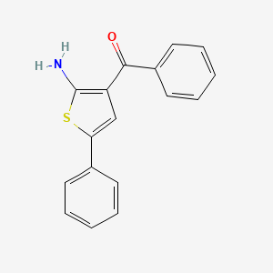 molecular formula C17H13NOS B8513975 Phenyl(2-amino-5-phenyl-3-thienyl) ketone 