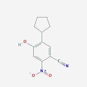 molecular formula C12H12N2O3 B8513994 5-Cyclopentyl-4-hydroxy-2-nitrobenzonitrile 