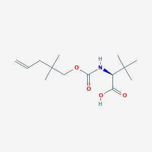 molecular formula C14H25NO4 B8514064 n-{[(2,2-Dimethylpent-4-en-1-yl)oxy]carbonyl}-3-methyl-l-valine CAS No. 923591-19-9