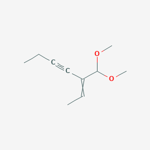 molecular formula C10H16O2 B8514072 3-(Dimethoxymethyl)hept-2-en-4-yne CAS No. 55947-19-8