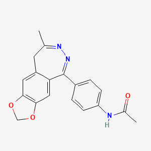 1-(4-Acetylaminophenyl)-4-methyl-7,8-methylenedioxy-5H-2,3-benzodiazepine