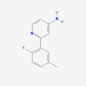 2-(2-Fluoro-5-methylphenyl)pyridin-4-amine