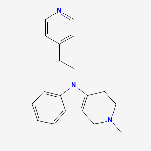 molecular formula C19H21N3 B8514175 2-methyl-5-(2-(pyridin-4-yl)ethyl)-2,3,4,5-tetrahydro-1H-pyrido[4,3-b]indole 