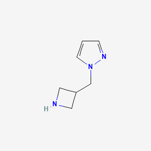 molecular formula C7H11N3 B8514199 1-Azetidin-3-ylmethyl-1H-pyrazole 