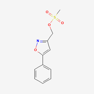 molecular formula C11H11NO4S B8514256 Methanesulfonic acid 5-phenyl-isoxazol-3-ylmethyl ester 