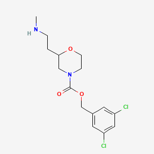 molecular formula C15H20Cl2N2O3 B8514292 3,5-Dichlorobenzyl 2-(2-(methylamino)ethyl)morpholine-4-carboxylate 
