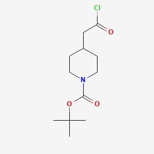 molecular formula C12H20ClNO3 B8514329 Tert-butyl 4-(2-chloro-2-oxoethyl)piperidine-1-carboxylate 