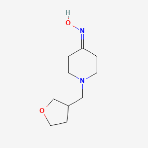 molecular formula C10H18N2O2 B8514422 1-(3-Tetrahydrofuranylmethyl)-4-piperidone oxime 