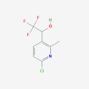 molecular formula C8H7ClF3NO B8514449 1-(6-Chloro-2-methylpyridin-3-yl)-2,2,2-trifluoroethanol 