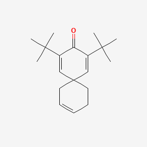 molecular formula C19H28O B8514458 Spiro[5.5]undeca-1,4,8-trien-3-one, 2,4-bis(1,1-dimethylethyl)- CAS No. 94817-72-8