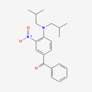 molecular formula C21H26N2O3 B8514492 {4-[Bis(2-methylpropyl)amino]-3-nitrophenyl}(phenyl)methanone CAS No. 56106-88-8