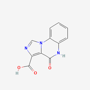 molecular formula C11H7N3O3 B8514530 4-Oxo-4,5-dihydroimidazo[1,5-a]quinoxaline 3-carboxylic acid 
