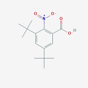 molecular formula C15H21NO4 B8514544 Benzoic acid, 3,5-bis(1,1-dimethylethyl)-2-nitro- CAS No. 26157-22-2