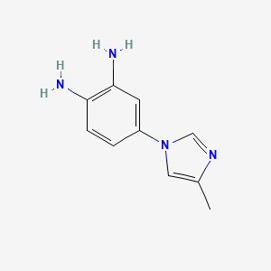 molecular formula C10H12N4 B8514569 2-Amino-4-(4-methyl-1H-imidazol-1-yl)aniline 