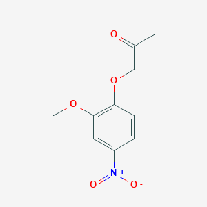 molecular formula C10H11NO5 B8514581 1-(2-Methoxy-4-nitrophenoxy)-2-propanone 