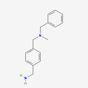 molecular formula C16H20N2 B8514617 4-[[(Phenylmethyl)methylamino]methyl]benzenemethanamine 