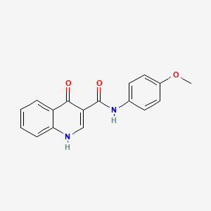 molecular formula C17H14N2O3 B8514627 4-hydroxy-N-(4-methoxyphenyl)-3-quinoline-carboxamide 