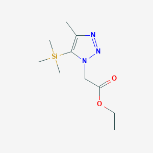 B8514649 Ethyl [4-methyl-5-(trimethylsilyl)-1H-1,2,3-triazole-1-yl]acetate CAS No. 1190392-86-9